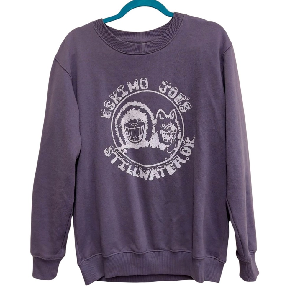 Eskimo Joe's Stillwater Oklahoma Sweatshirt S Purple Graphic Crewneck